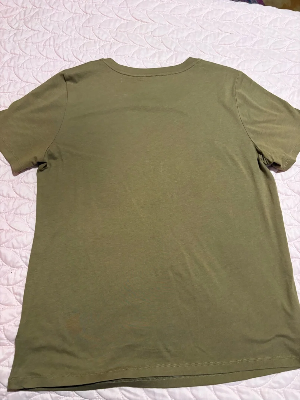 Michael Kors Brown Tee with Black & White Zebra Logo
